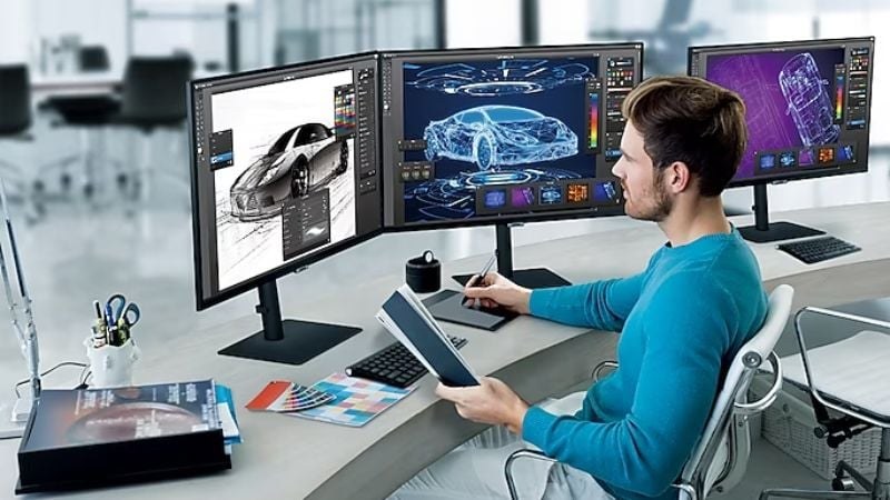 Samsung ViewFinity S8 giúp giảm thiểu ánh sáng xanh có hại, ngăn ngừa căng thẳng mắt