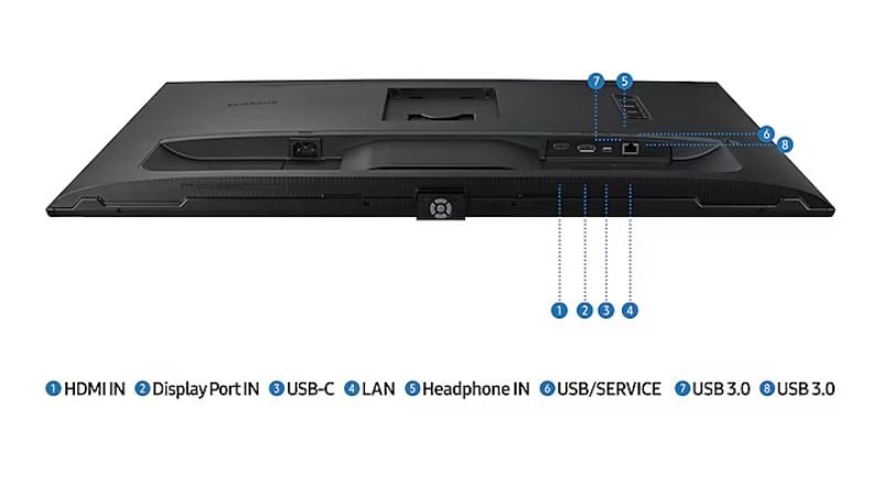 Màn hình Samsung ViewFinity S8 không chỉ mang lại hình ảnh chất lượng mà còn được trang bị các cổng kết nối tối ưu