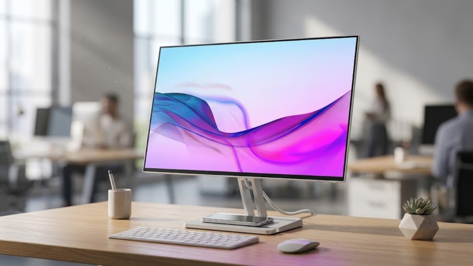 Màn hình văn phòng Lenovo L27i-4A (67BEKAC1VN) - Thiết kế viền mỏng 4 cạnh tối ưu không gian