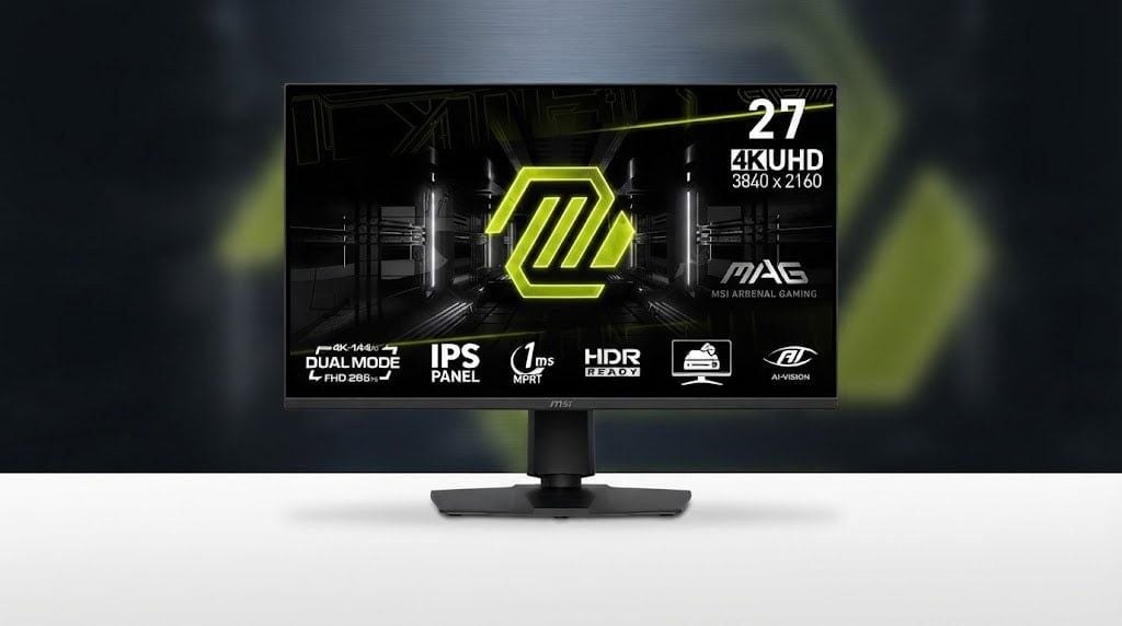 Màn hình Gaming MSI Dual 4K MAG 275UPD E14 | 27 inch, UHD 4K 144Hz / FHD 288Hz, IPS, 1ms MPRT, Adaptive-Sync