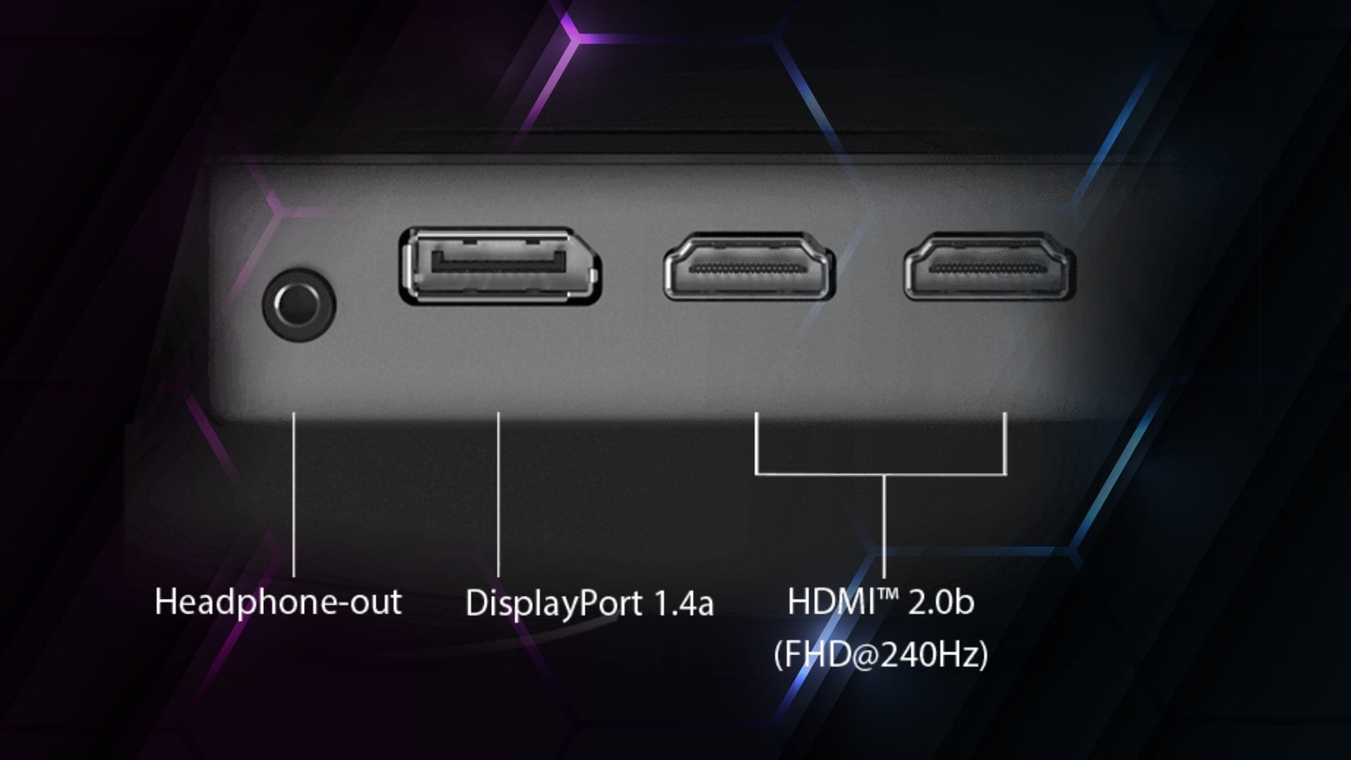 Màn hình Gaming FPS MSI MAG 255PXF - Kết nối đa dạng