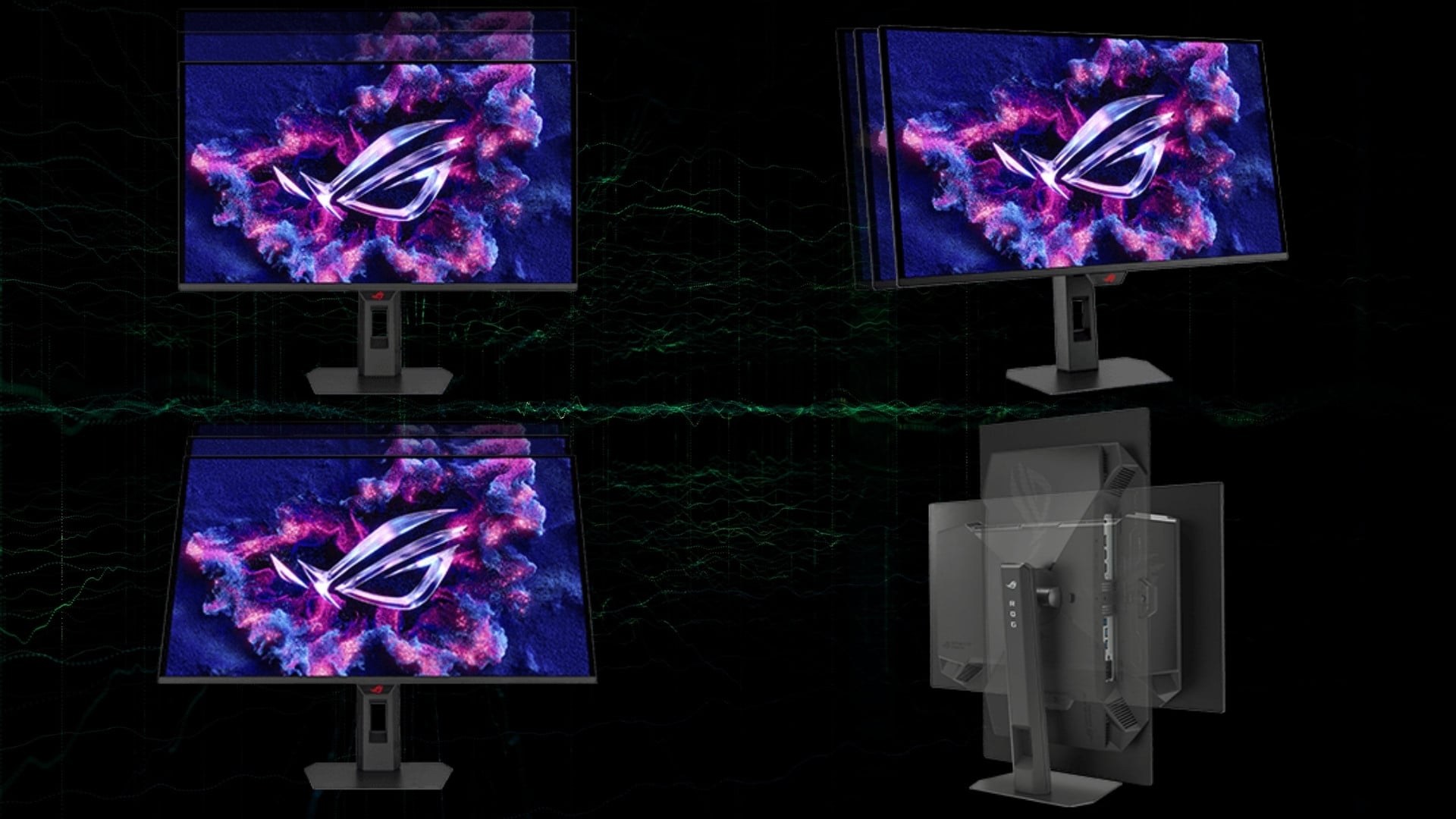 Màn hình Asus Gaming 2K ROG Strix XG27AQDMES có khả năng điều chỉnh công thái học toàn diện