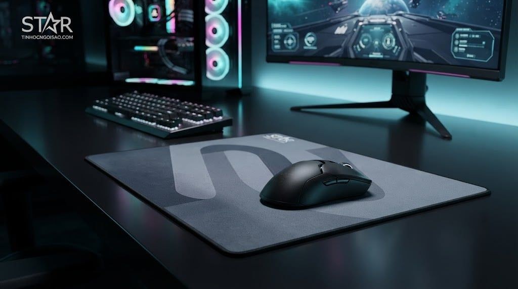 Lót chuột Bezon Gaming cao cấp - Xám | Kích thước 45 x 40 x 0.4 cm