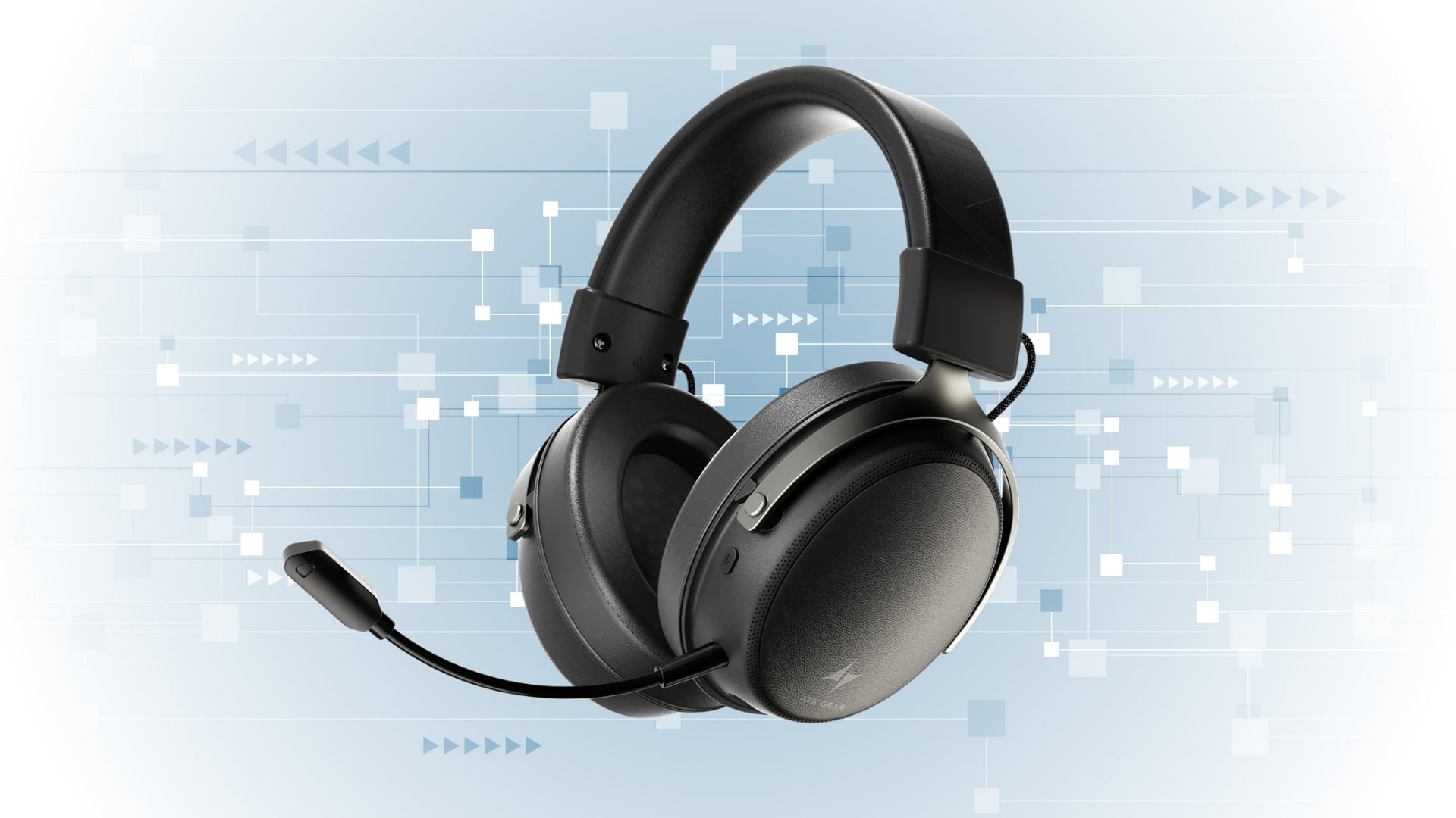 Tai nghe Gaming Không Dây ATK Neptune N9 Pro Đen - Âm thanh chuẩn esports, kết nối linh hoạt, pin siêu bền