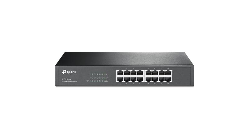 Switch TL-SG1016D trang bị 16 cổng RJ-45 Gigabit