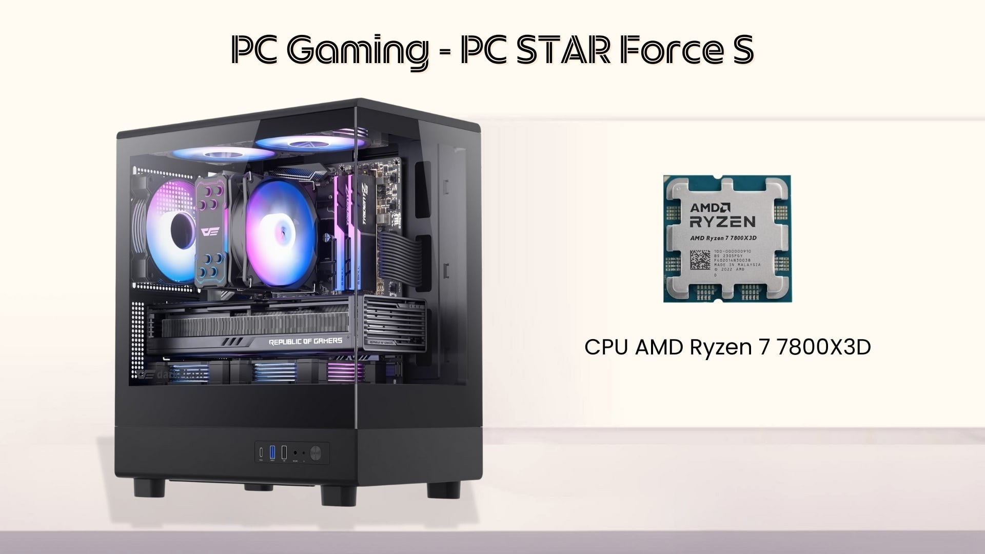 PC Bezon Force S - Cấu hình mạnh mẽ với Ryzen 7 7800X3D
