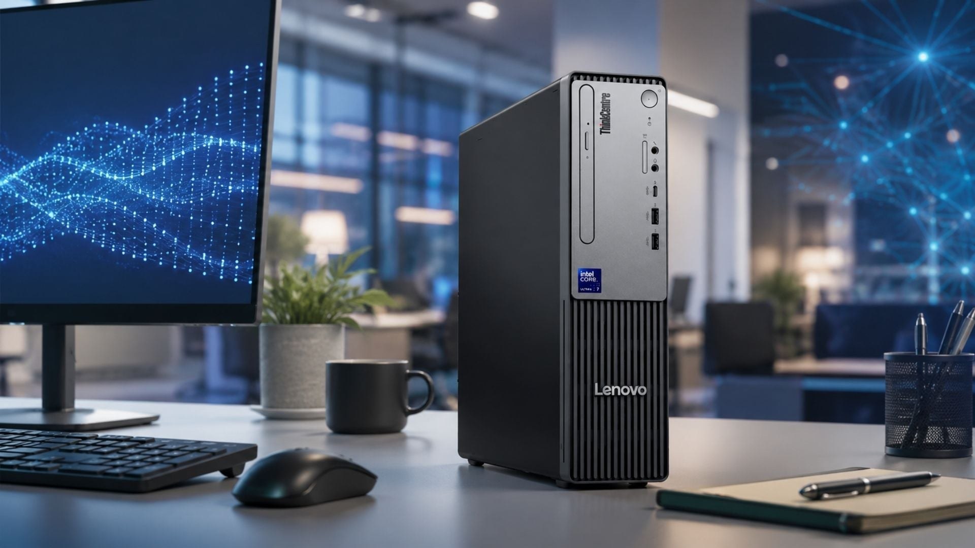 Trái tim của Lenovo ThinkCentre Neo 50s Gen 6 là bộ xử lý Intel Core Ultra 3 205