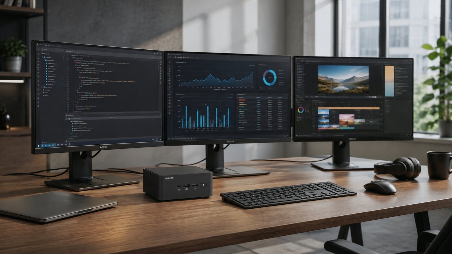 Khả năng xuất hình là một trong những thế mạnh đáng chú ý của ASUS NUC 15 Pro Cyber Canyon Tall
