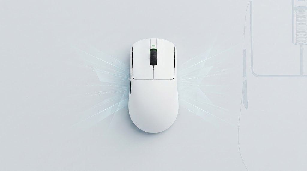 Chuột Gaming ATK VXE Dragonfly R1S Nearlink White | Không dây 3 Mode, 55g, Bluetooth, 2.4G