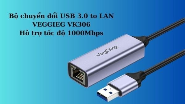 Hỗ trợ kết nối mạng LAN với tốc độ lên đến 1Gbps (1000Mbps), giúp truyền dữ liệu nhanh chóng