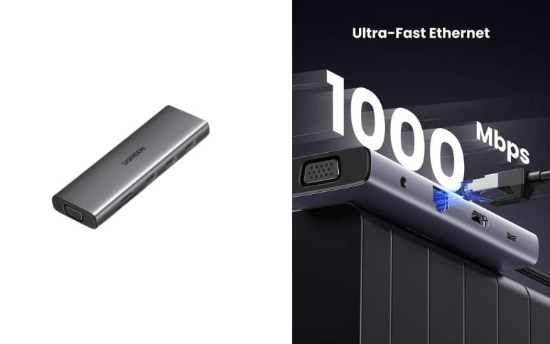 Ugreen 15601 nổi bật với sự đa dạng về cổng kết nối