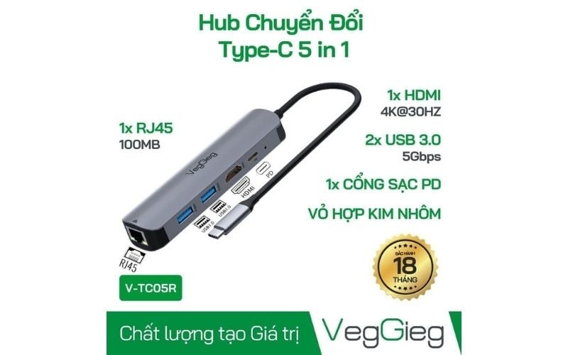 VEGGIEG V-TC05R không chỉ sở hữu thiết kế nhỏ gọn mà còn đảm bảo kết nối ổn định