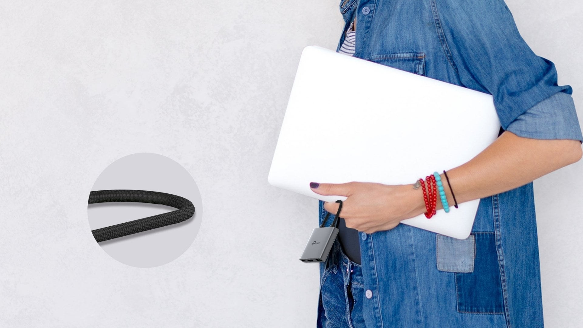 Hub USB Type-C TP-Link UH3020C - Cáp bện dù
