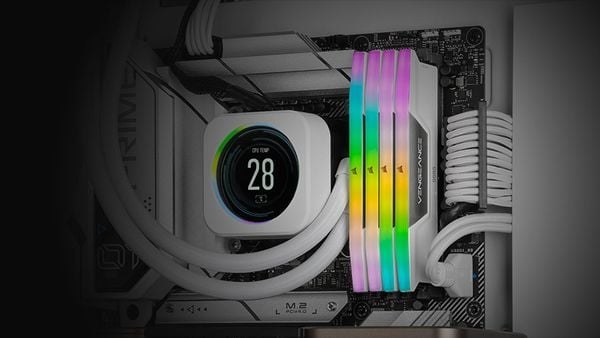 RAM Corsair Vengeance RGB White DDR5 32GB cho hiệu năng mượt mà