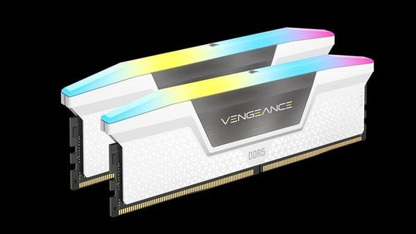 RAM Corsair Vengeance RGB White DDR5 có hệ thống đèn LED hấp dẫn