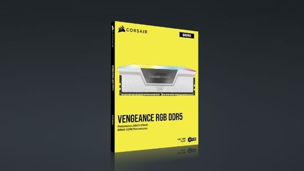RAM Corsair Vengeance RGB White DDR5 hỗ trợ hiệu suất vượt trội
