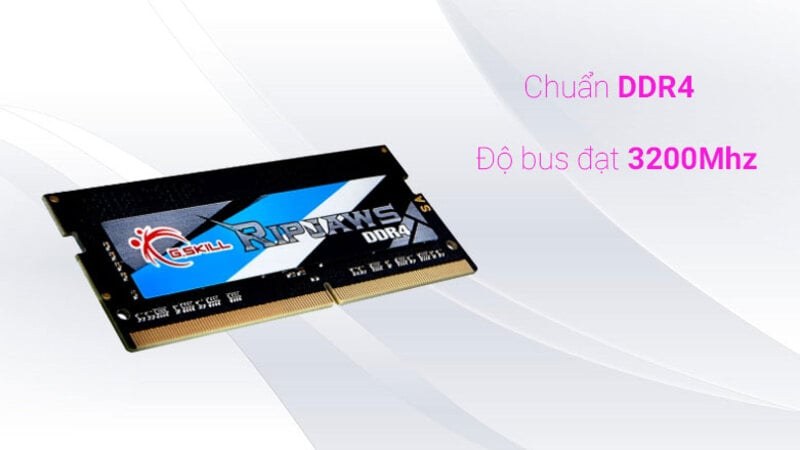 Với tốc độ bus 3200Mhz, RAM Laptop GSkill 8GB DDR4 3200MHz mang đến hiệu năng vượt trội