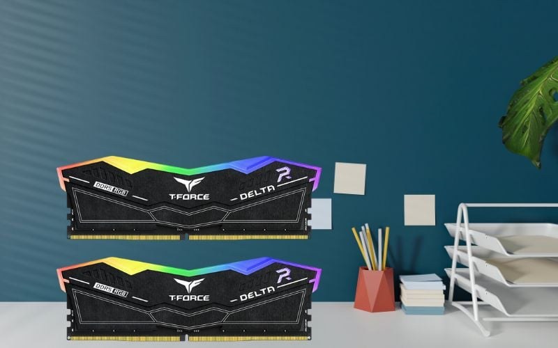 RAM TEAMGROUP 32GB DDR5 6000MHz T-Force Delta Black RGB với góc rộng 120 độ