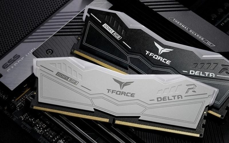 RAM TEAMGROUP 32GB DDR5 6000MHz T-Force Delta Black RGB dung lượng khủng, đa nhiệm siêu mượt