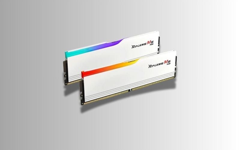 Ram G.Skill Ripjaws M5 RGB White 32GB được thiết kế tinh tế, tản nhiệt hiệu quả