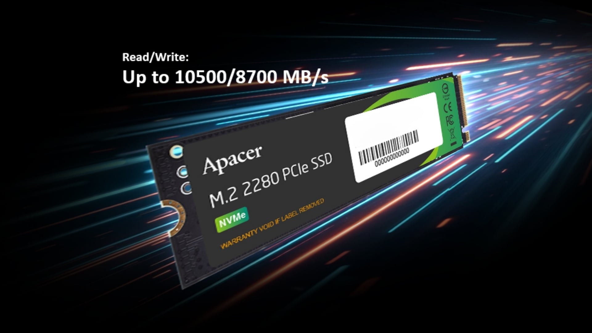 Ổ cứng SSD Apacer AS2280F4L 1TB PCIe Gen5 - Bứt phá hiệu năng với tốc độ đọc lên đến 10.500MB/s