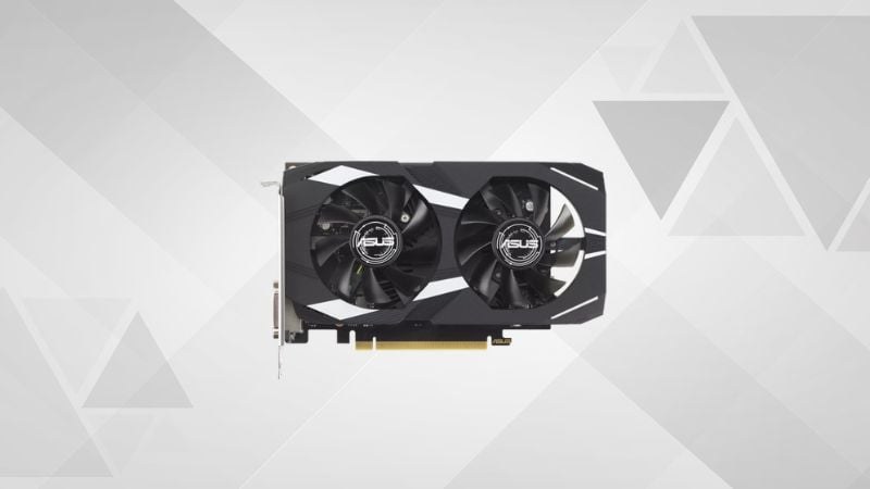 Card màn hình ASUS Dual GeForce RTX 3050 OC Edition hỗ trợ chipset GeForce RTX 3050 và 6GB GDDR6