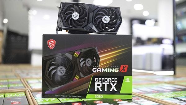 Card màn hình VGA MSI RTX 3060 12GB GDDR6 Ventus 2X OC LHR thiết kế tinh giản